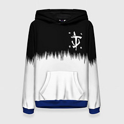 Женская толстовка Doom краски черно белый