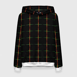 Женская толстовка Color black orange green crosses