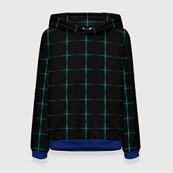 Женская толстовка Color black blue crosses