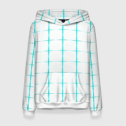 Женская толстовка Color white light blue crosses
