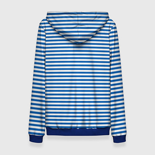 Женская толстовка Тельняшка десантника с полосами / 3D-Синий – фото 2