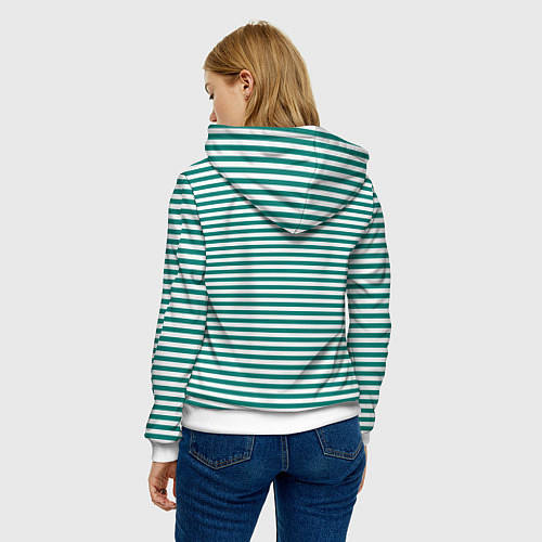 Женская толстовка Тельняшка пограничника / 3D-Белый – фото 4