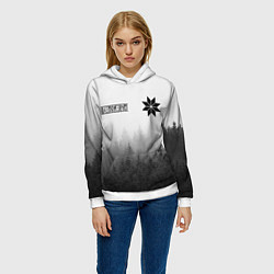 Толстовка-худи женская Лес - это мой храм, цвет: 3D-белый — фото 2