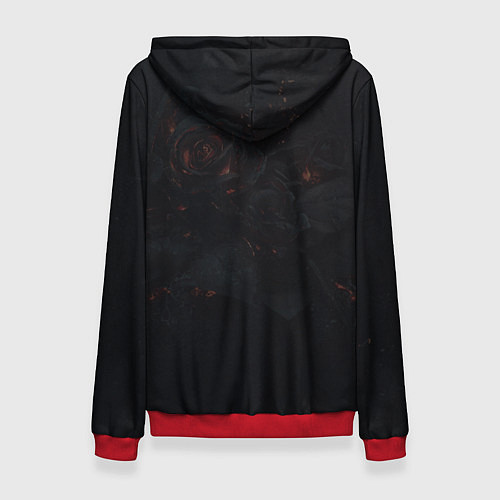 Женская толстовка Ризли вампирская тематика / 3D-Красный – фото 2