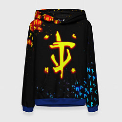 Женская толстовка Doom огненные символы