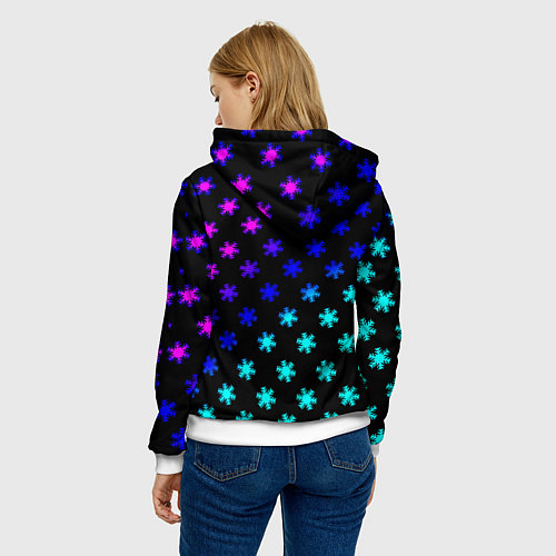 Женская толстовка Doom winter neon / 3D-Белый – фото 4