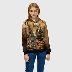 Толстовка-худи женская Сталкер - тени из прошлого, цвет: 3D-черный — фото 2