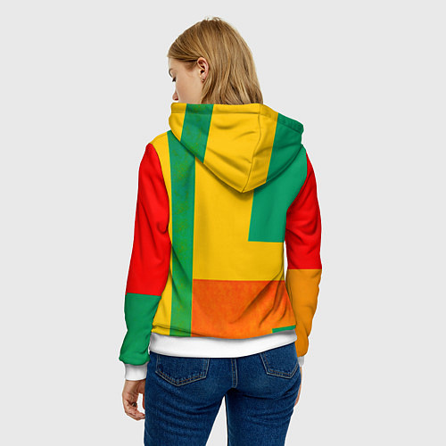 Женская толстовка Спартанский воин поп-арт / 3D-Белый – фото 4