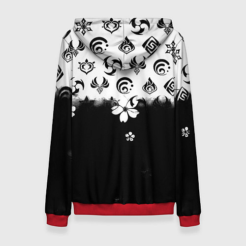 Женская толстовка Doom черно белые аниме / 3D-Красный – фото 2