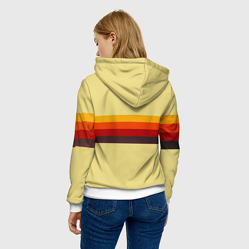 Женская толстовка Ретро автобус РАФ-977 поп-арт / 3D-Белый – фото 4