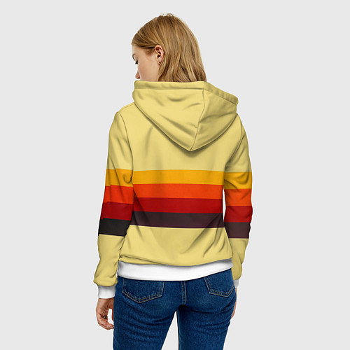 Женская толстовка Диско поцелуй поп-арт 1970-е / 3D-Белый – фото 4