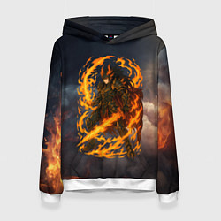 Женская толстовка Герой аниме дракон с огненным мечем