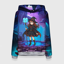 Женская толстовка Аниме девочка маг с волшебных посохом