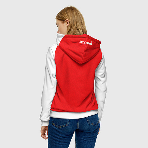 Женская толстовка Арсенал Лондон домашняя форма 2025 2026 / 3D-Белый – фото 4