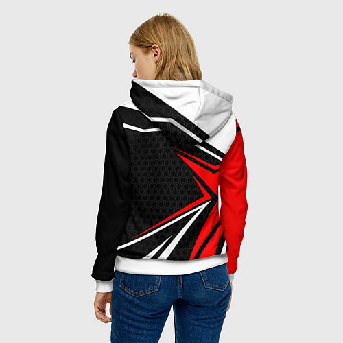 Женская толстовка Umbrella - red uniform / 3D-Белый – фото 4