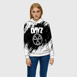 Толстовка-худи женская Dayz белые краски лого, цвет: 3D-белый — фото 2