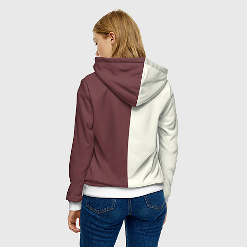 Женская толстовка Силуэт африканки / 3D-Белый – фото 4