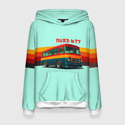 Женская толстовка Ретро автобус ЛИАЗ-677 поп-арт