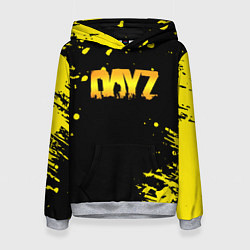 Толстовка-худи женская Dayz краски желтые краски, цвет: 3D-меланж