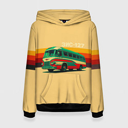 Женская толстовка Ретро автобус ЗИС-127 поп-арт