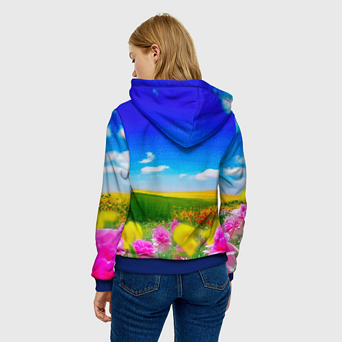 Женская толстовка В мире хаха я хехе / 3D-Синий – фото 4