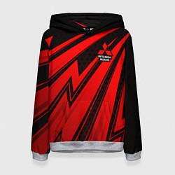 Женская толстовка Митсубиси - красные молнии