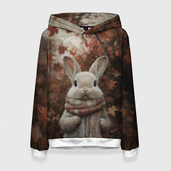 Женская толстовка Зайчишка в шарфе