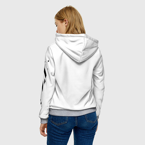 Женская толстовка Авиатор черный / 3D-Меланж – фото 4