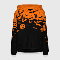 Женская толстовка Хэллоуин тыквы и призраки