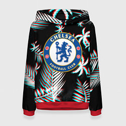Женская толстовка Chelsea тропики глитч текстура
