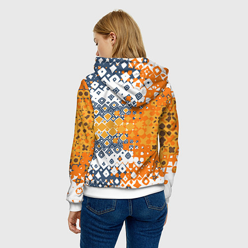 Женская толстовка Геометрические разводы / 3D-Белый – фото 4