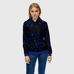 Толстовка-худи женская Color blue khaki, цвет: 3D-синий — фото 2