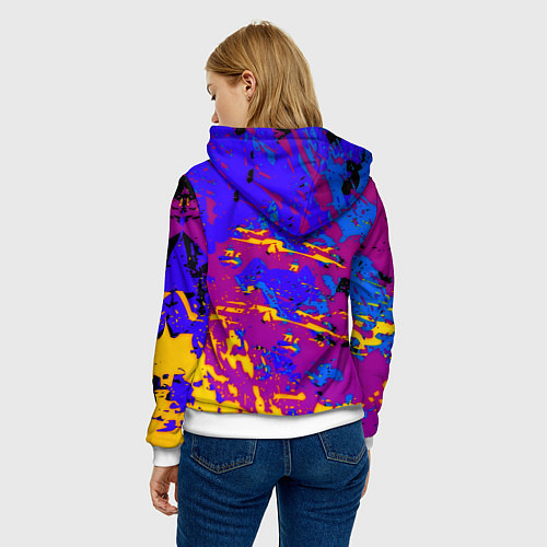 Женская толстовка Borussia абстрактные краски / 3D-Белый – фото 4