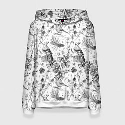 Толстовка-худи женская Бузулукский бор, цвет: 3D-белый