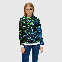 Толстовка-худи женская Абстракция капли воды, цвет: 3D-белый — фото 2