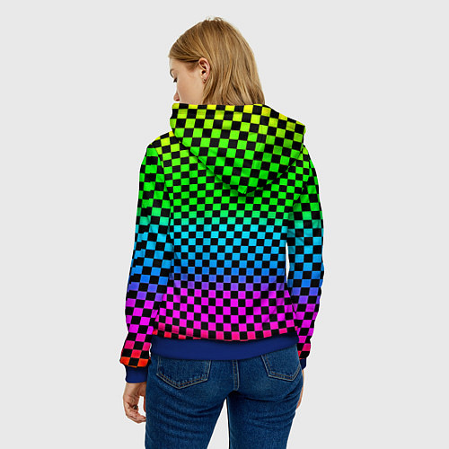 Женская толстовка Barcelona gradient neon / 3D-Синий – фото 4
