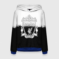 Женская толстовка Liverpool краски черно белые