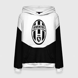 Толстовка-худи женская Juventus полосы, цвет: 3D-белый