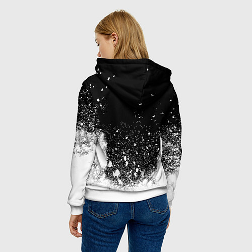 Женская толстовка Inter белый всплеск краско / 3D-Белый – фото 4