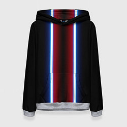 Женская толстовка Color white blue red neon