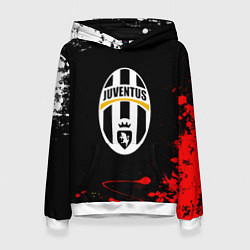 Женская толстовка Ювентус краски текстура всплеск