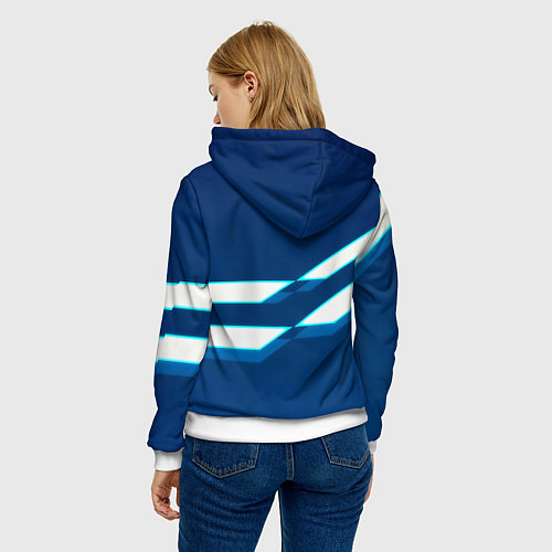 Женская толстовка Бавария Мюнхен геометрия / 3D-Белый – фото 4