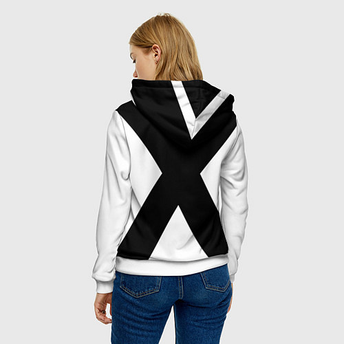 Женская толстовка Бавария Мюнхен полосы / 3D-Белый – фото 4