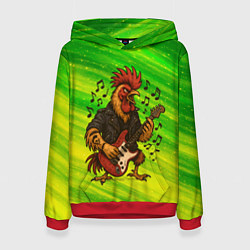 Женская толстовка Петух гитарист