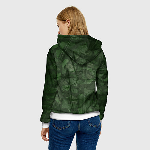 Женская толстовка Эмблема CS GO на камуфляжном фоне / 3D-Белый – фото 4