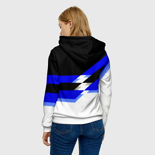 Женская толстовка Бавария Мюнхен полосы спорт / 3D-Белый – фото 4