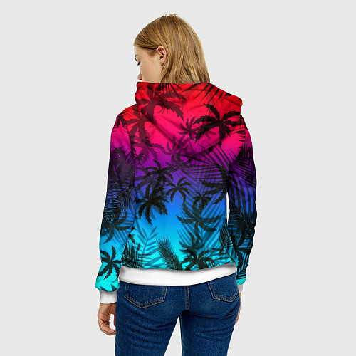 Женская толстовка Бавария Мюнхен неон тропики / 3D-Белый – фото 4