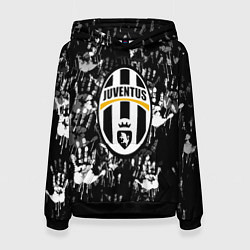 Женская толстовка Ювентус текстура руки краски