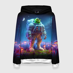 Женская толстовка Шрек бравый космонавт - неоновое свечение