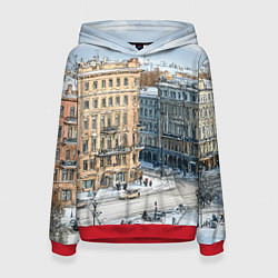 Женская толстовка Зимняя улица Питера